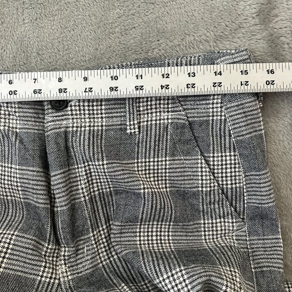 American Eagle Jeans Super High Rise Baggy Wide Leg Pants Plaid Women's 6 Short - Picture 5 of 8